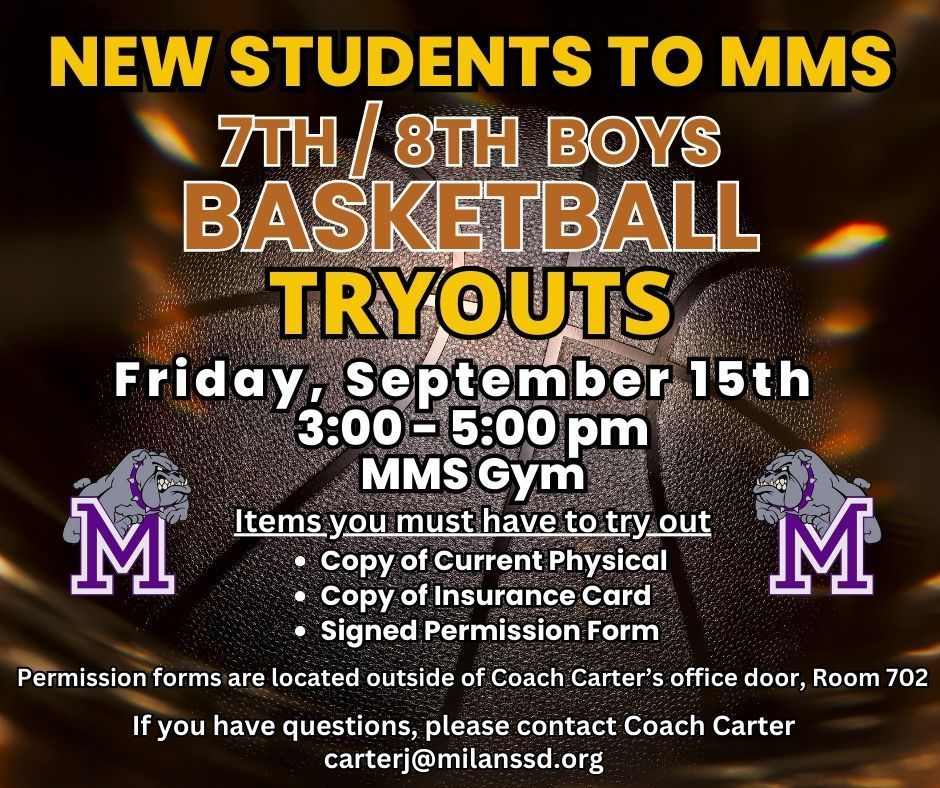 Basketball Tryouts New Students